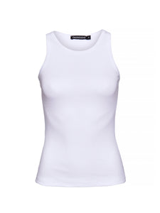 Freshlions Geripptes Basic Top in weiss