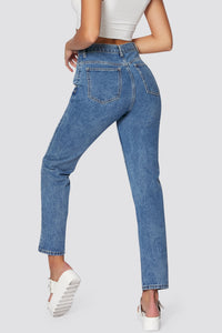 Jeans mit Talliengürtel