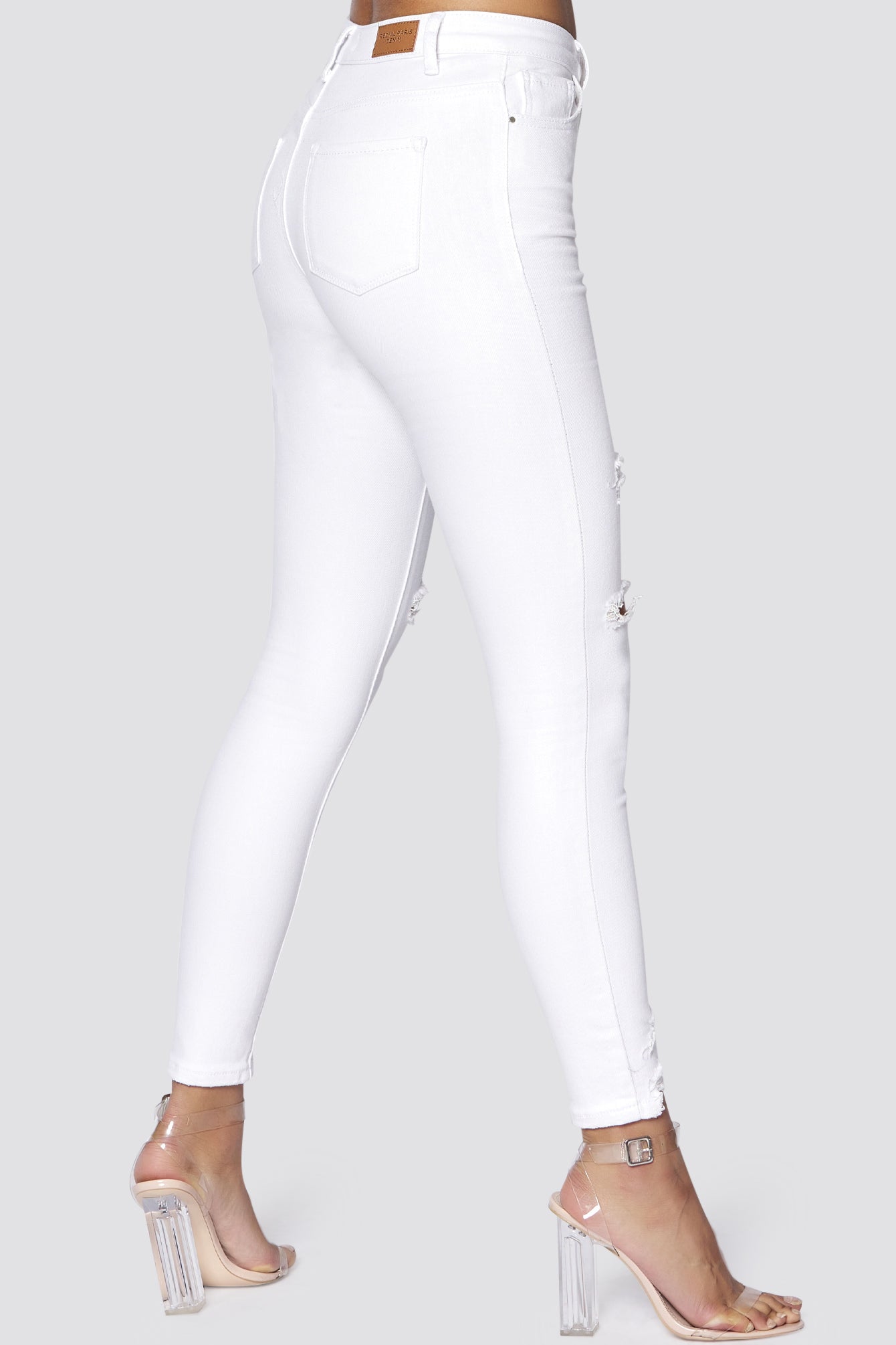 High Waist Button Front Jeans