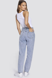 Hellblaue Mom Jeans mit Rissen 'Abby'