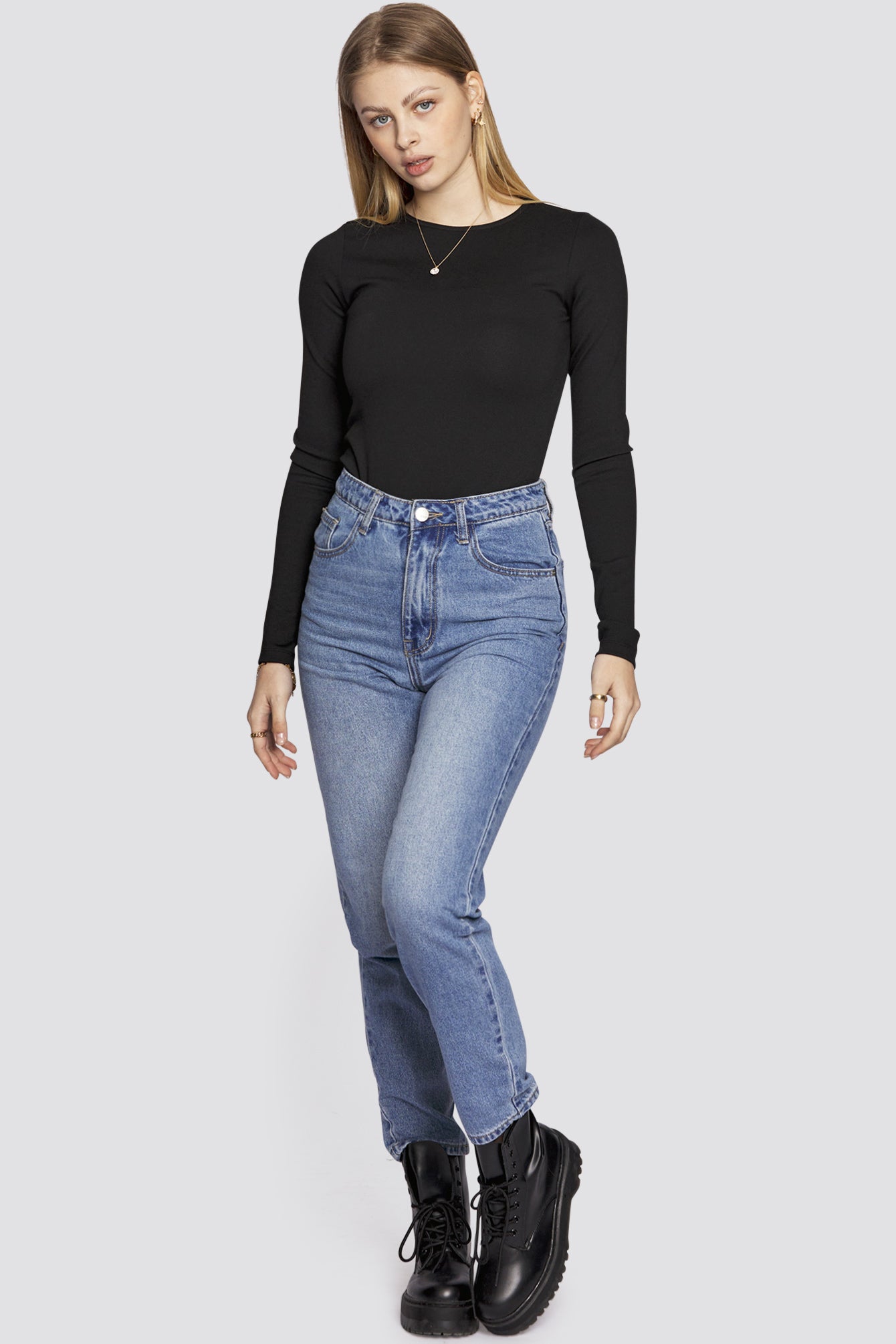 Schlichte Mom Jeans 'Amber'