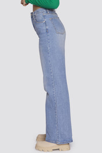 Hellblaue Wide Leg Jeans 'Grace'