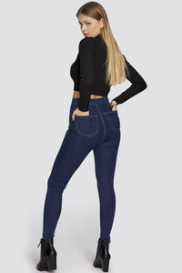 Dunkelblaue Jegging Jeans 'Leony'