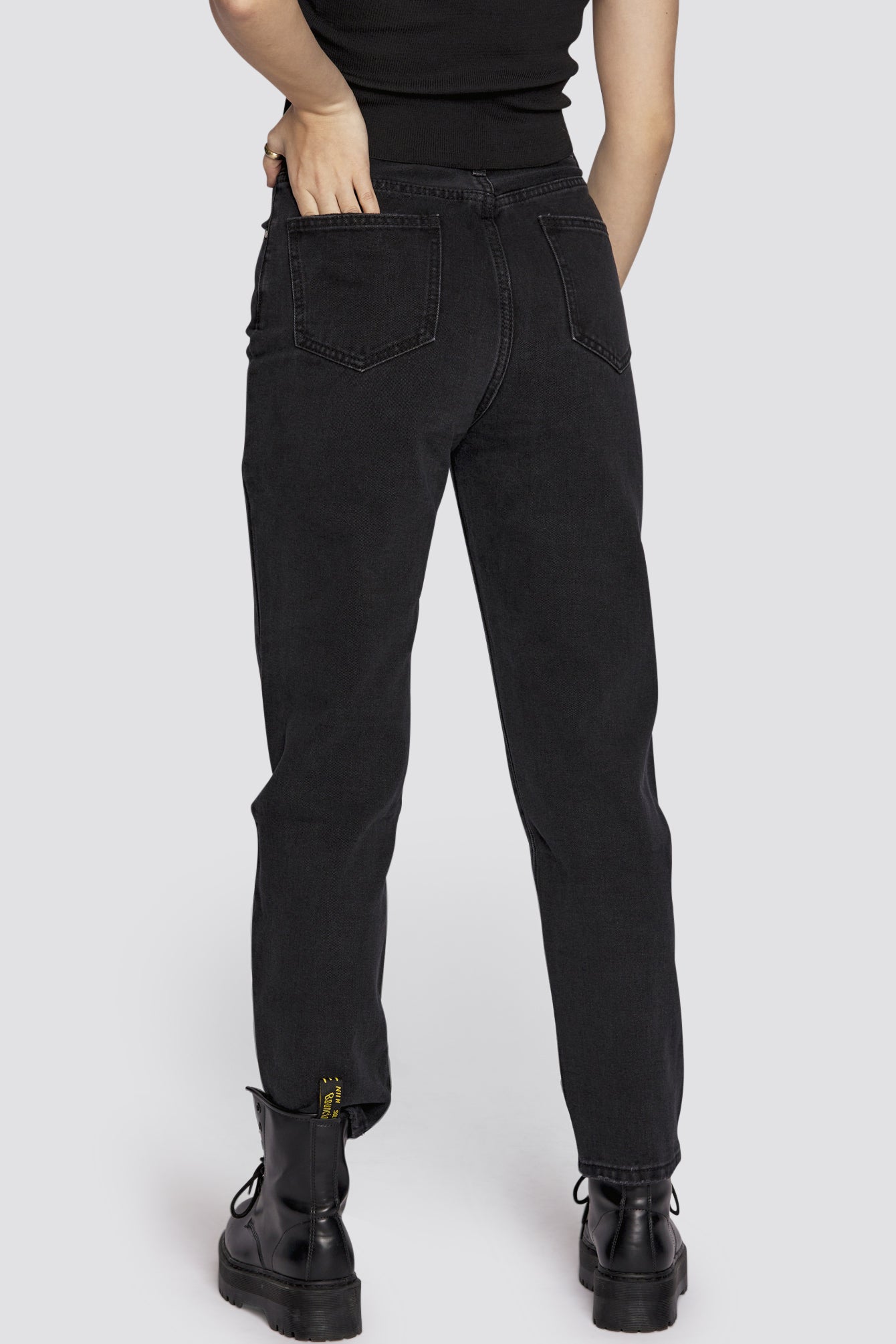 Mom-Jeans in schwarz 'Stacey'