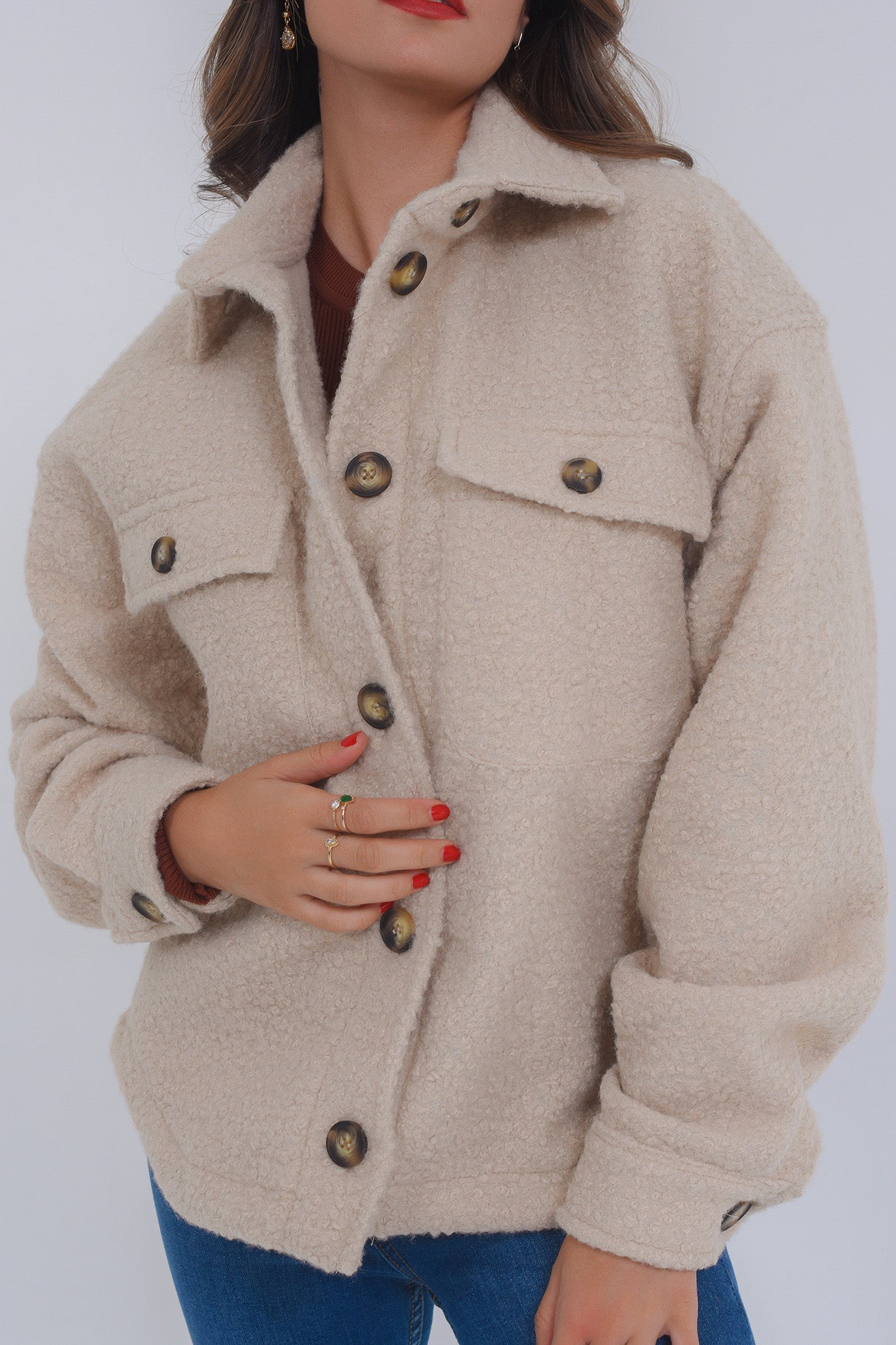 Freshlions Kuschelige Fleece Hemdjacke - Bequem und Stilvoll  'Karin'