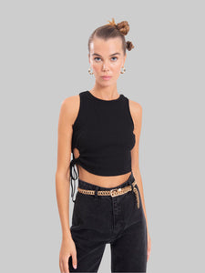 Freshlions Geripptes Crop Top