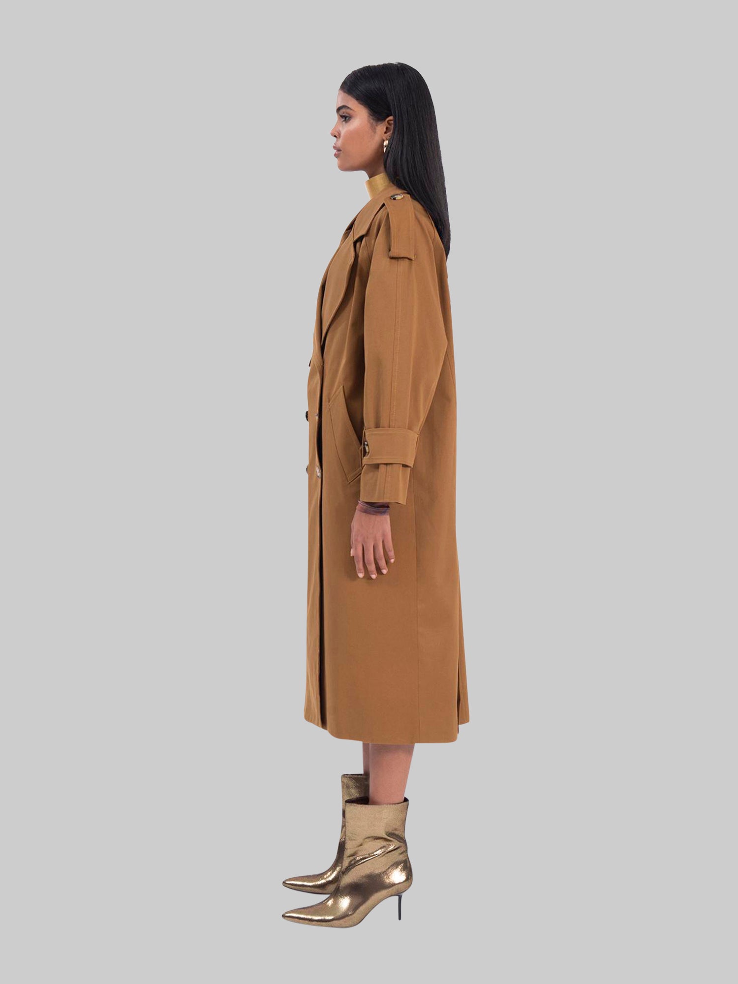 Freshlions Langer Trenchcoat Mantel