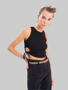 Freshlions Geripptes Crop Top