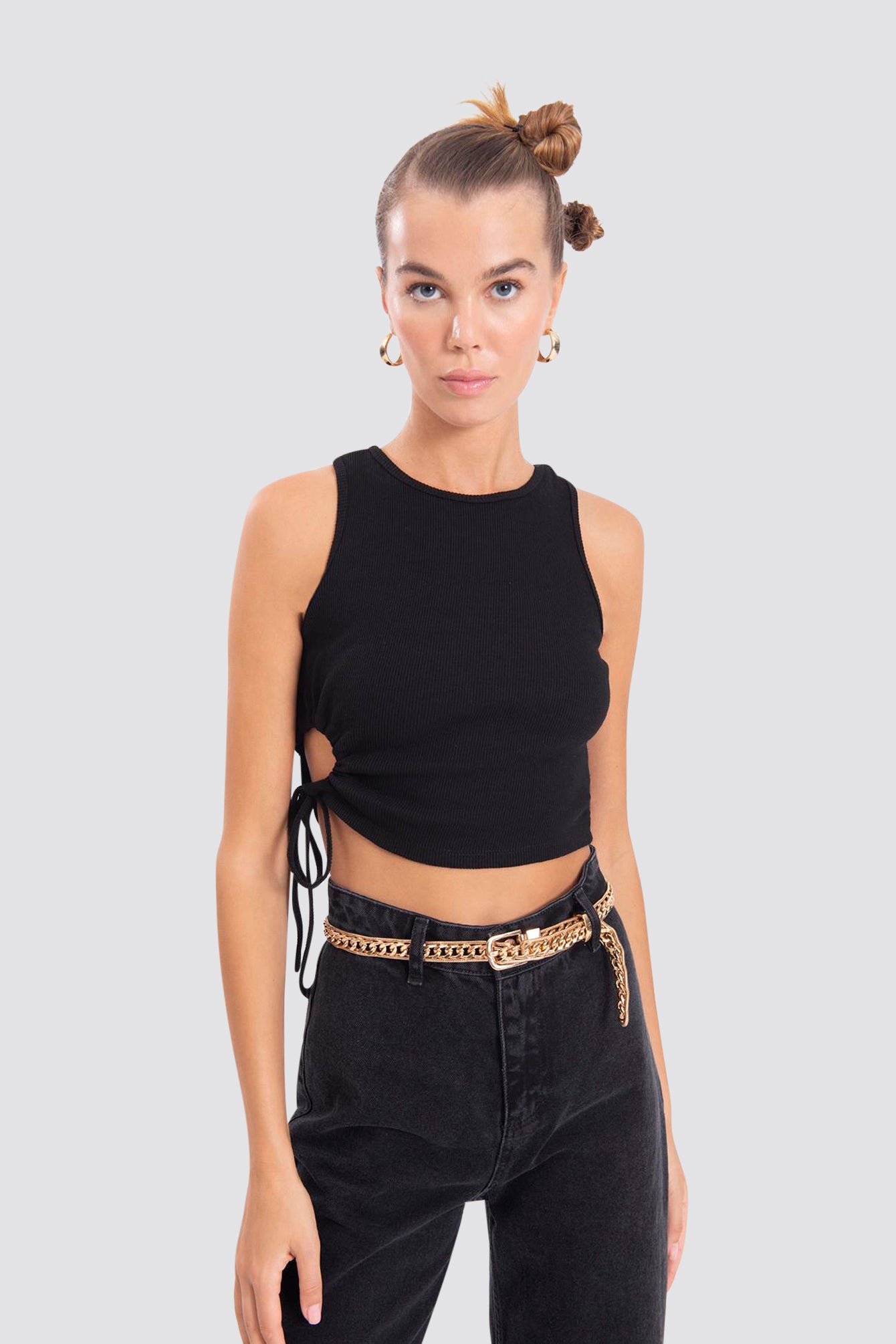 Freshlions Geripptes Crop Top