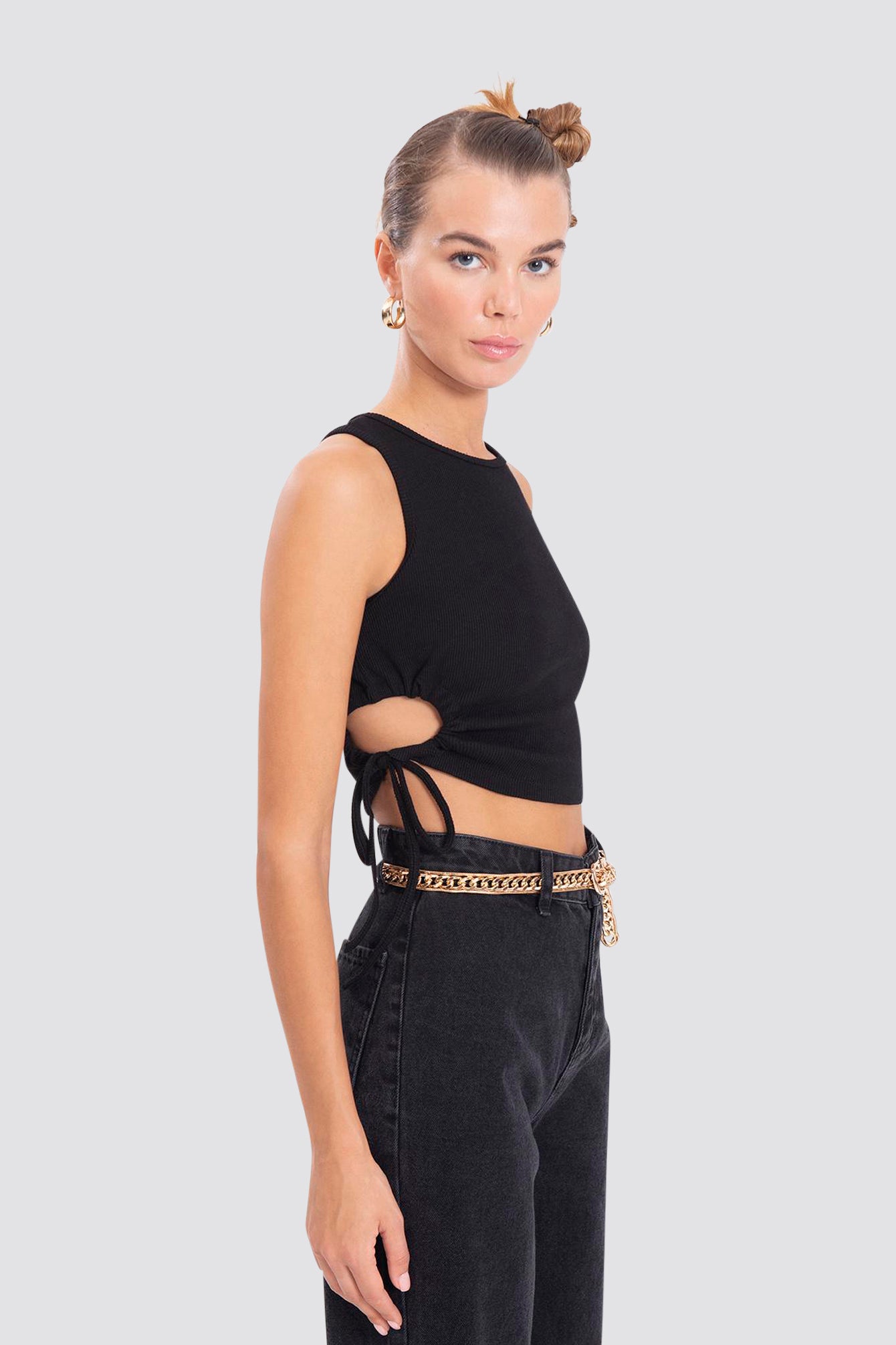 Freshlions Geripptes Crop Top