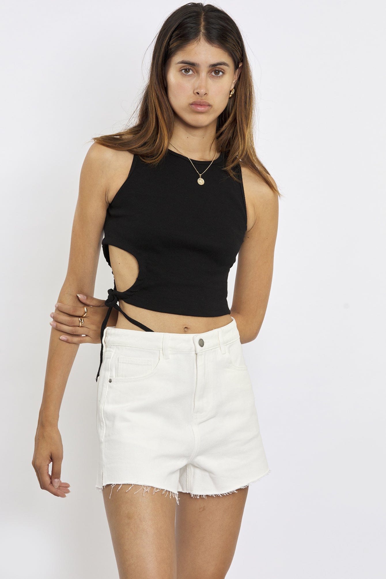 Freshlions Geripptes Crop Top