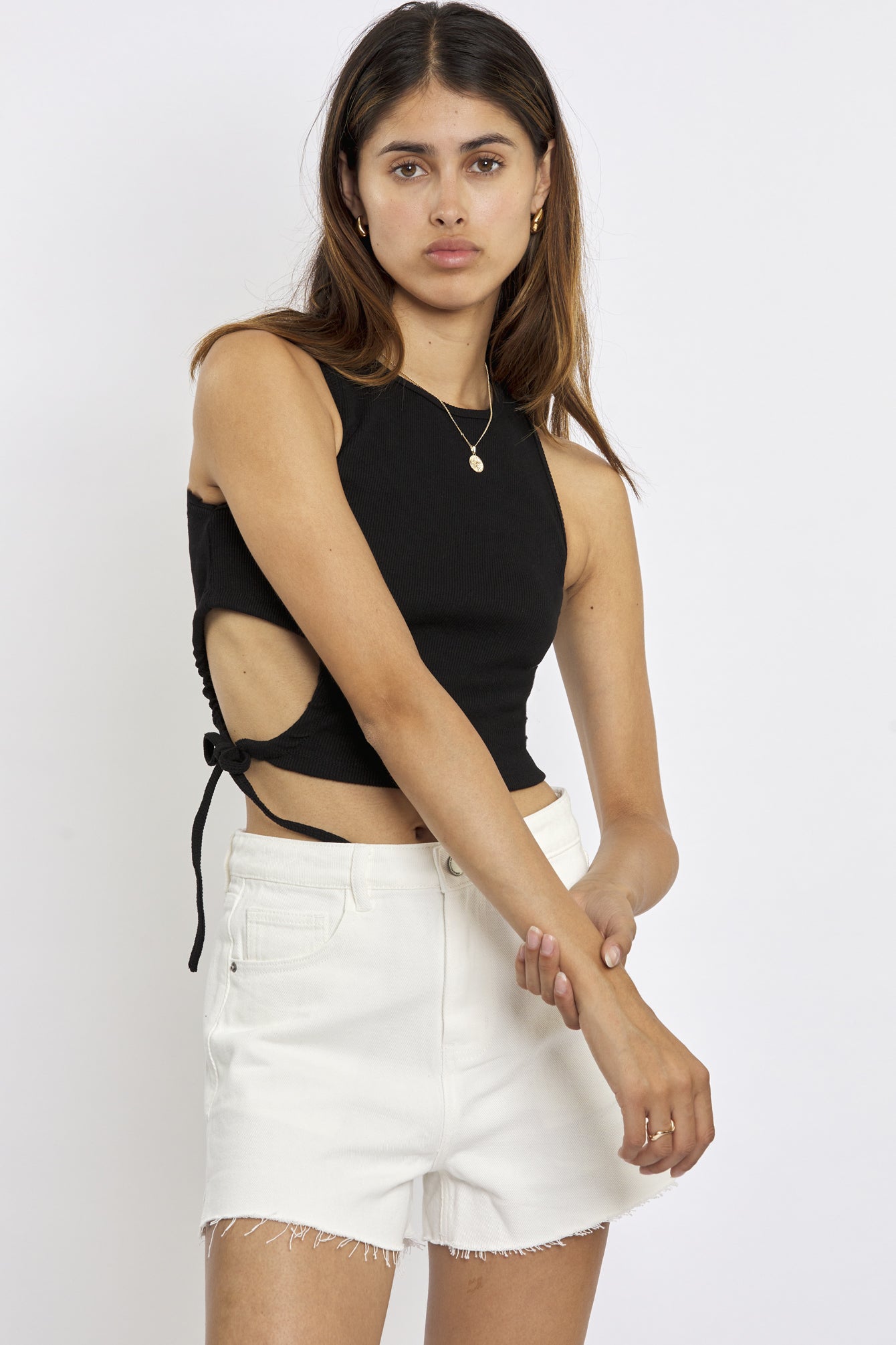 Freshlions Geripptes Crop Top