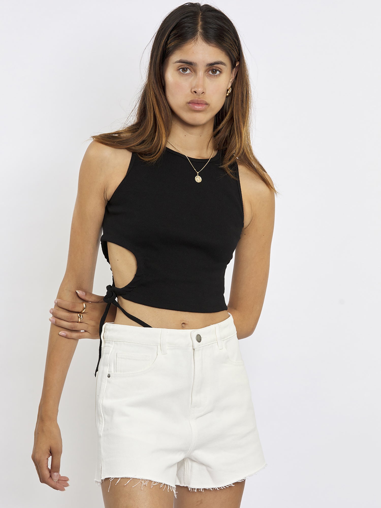 Freshlions Geripptes Crop Top