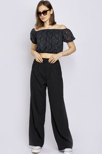 Blumenmuster Top off-shoulder