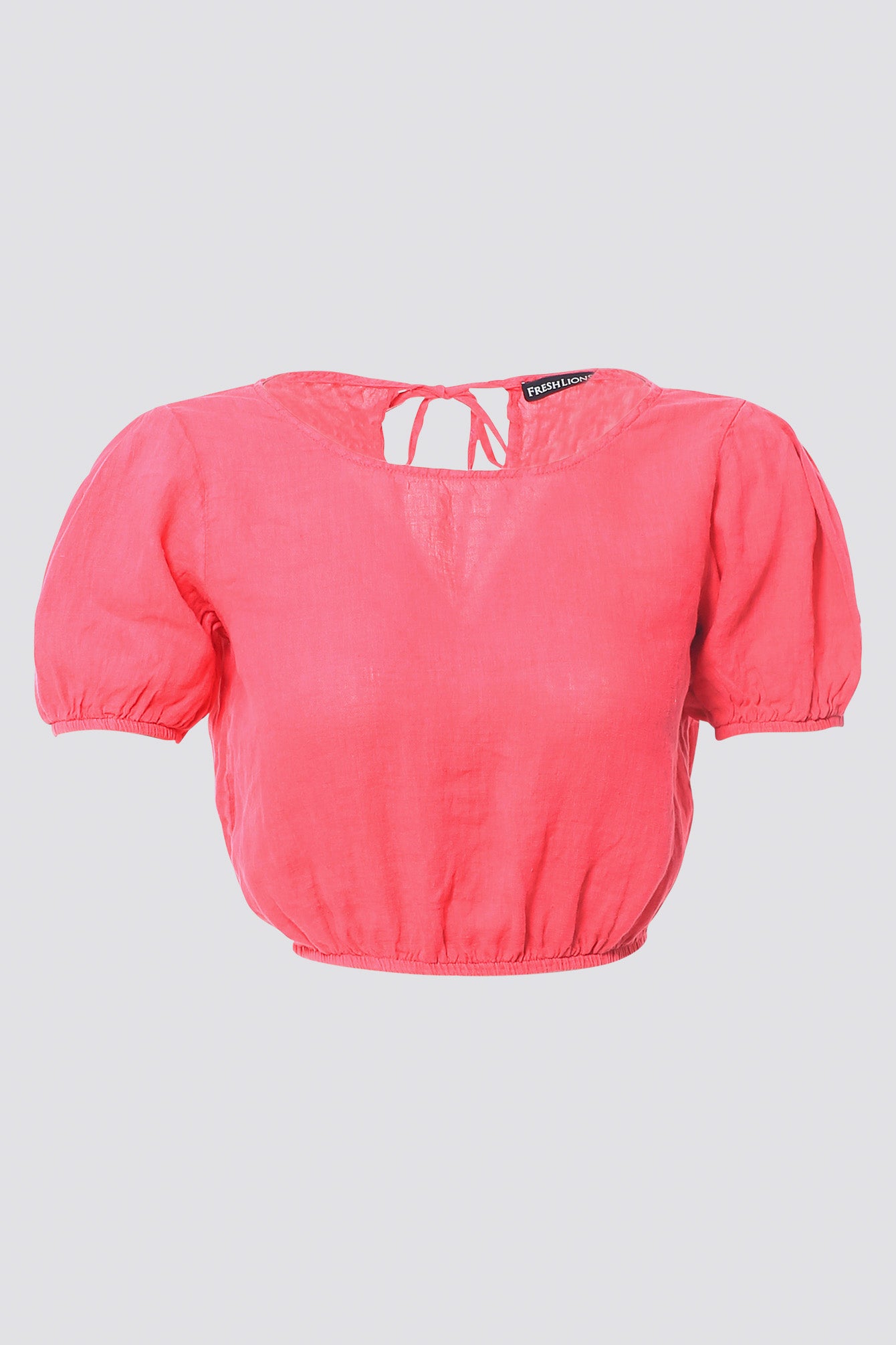 Freshlions Leinen Crop Top Pink