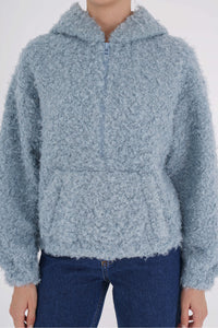 Freshlions Woolly Half Zip Hooded Sweat