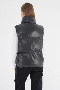 Freshlions Leather Puffer Vest