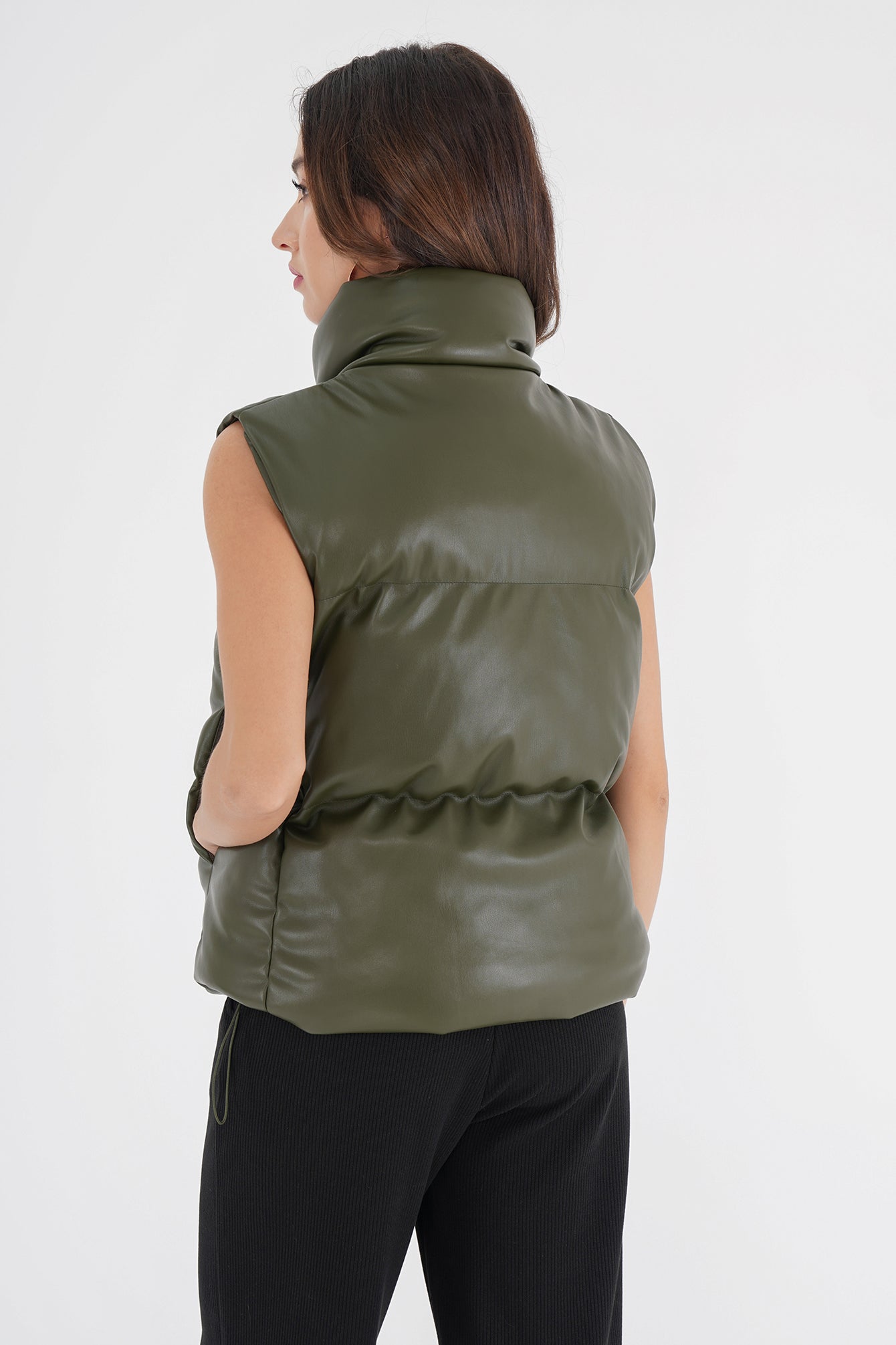 Freshlions Leather Puffer Vest