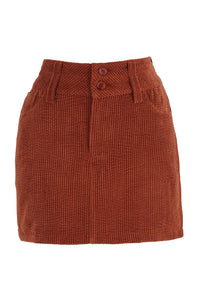 Freshlions Corduroy Side Slit Mini Skirt