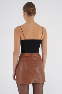 Freshlions Leather Mini Skirt