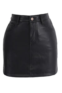 Freshlions Leather Mini Skirt