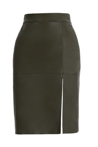 Freshlions Leather Midi Skirt