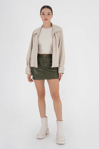 Freshlions Leather Mini Skirt