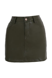 Freshlions Leather Mini Skirt