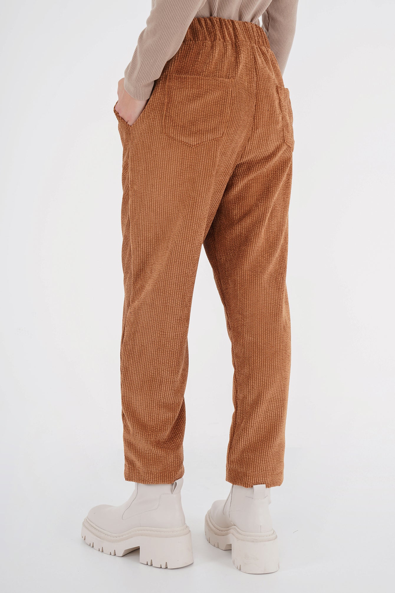 Freshlions Elastic Waist Corduroy Trousers