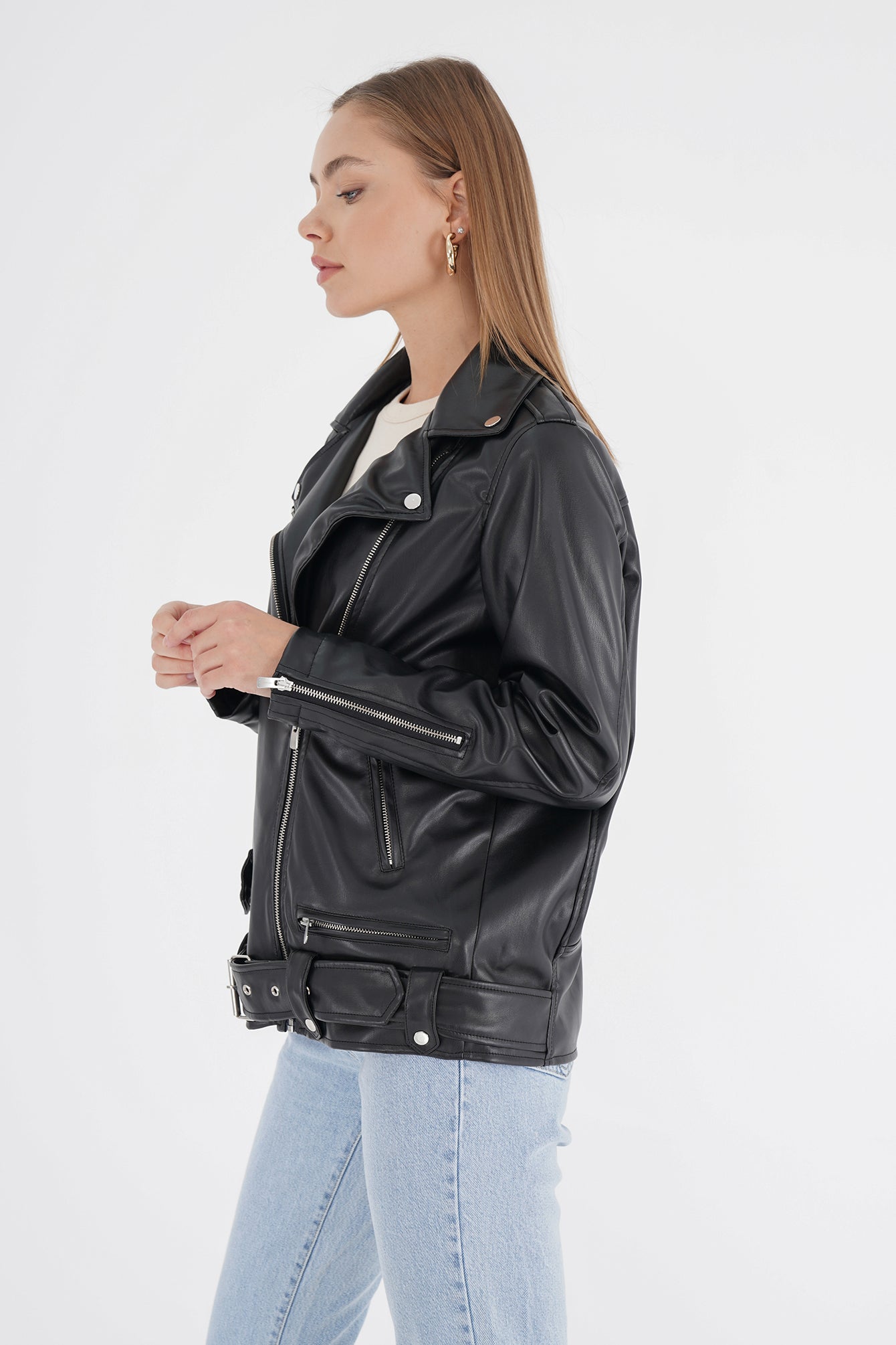 Freshlions Leather Zipper Jacket