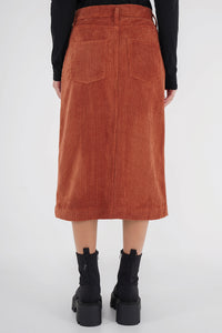 Freshlions Corduroy Slit Midi Skirt