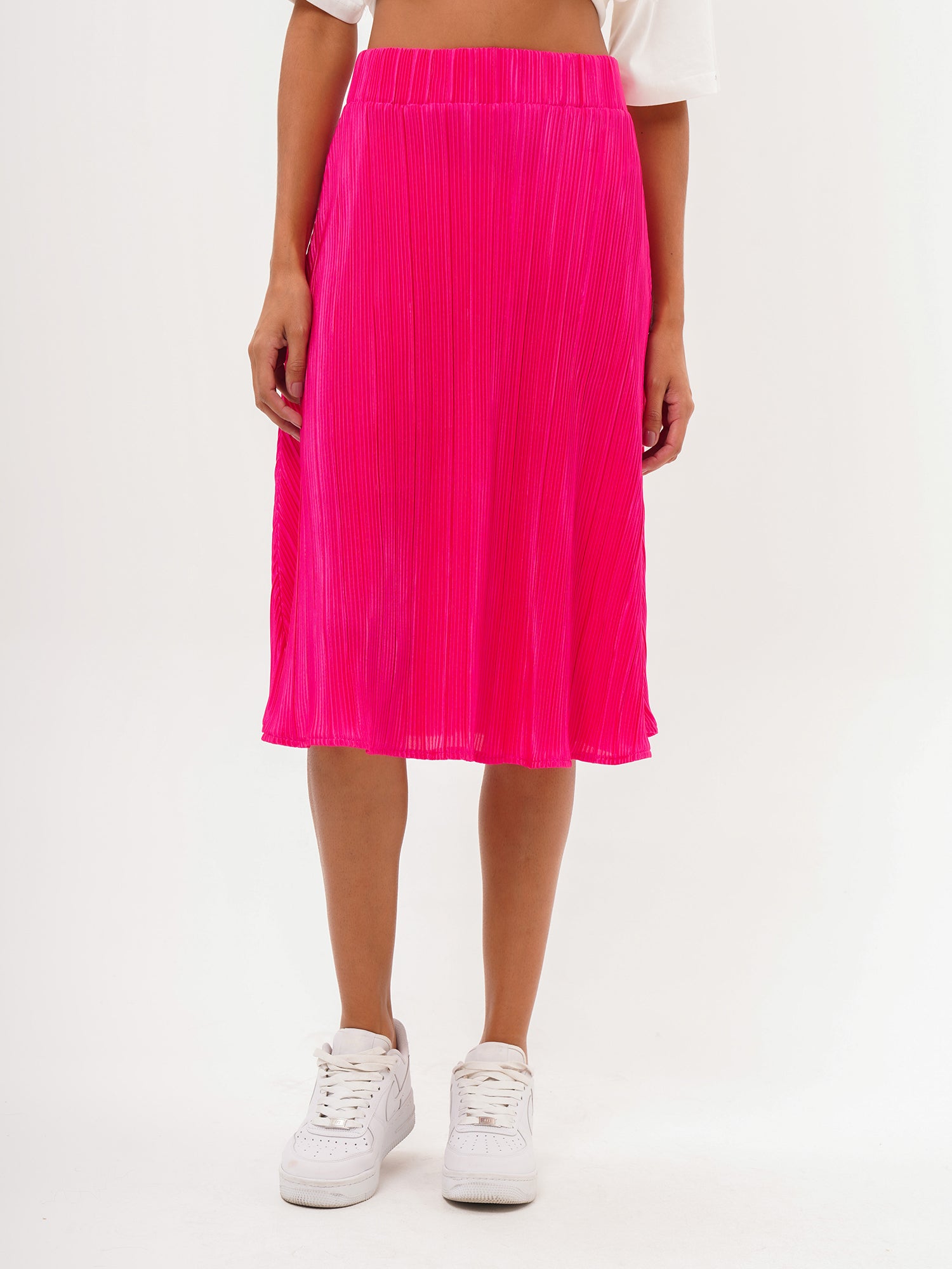 Freshlions Satin Pleated Skirt