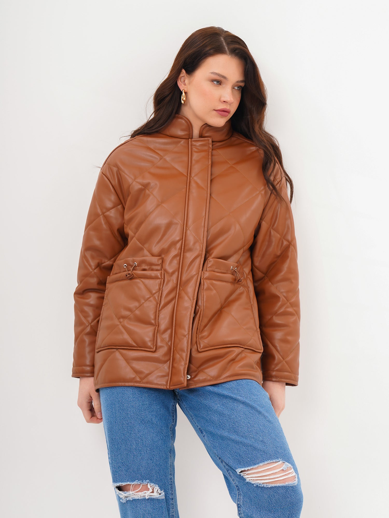 Freshlions Quilted Leather Coat