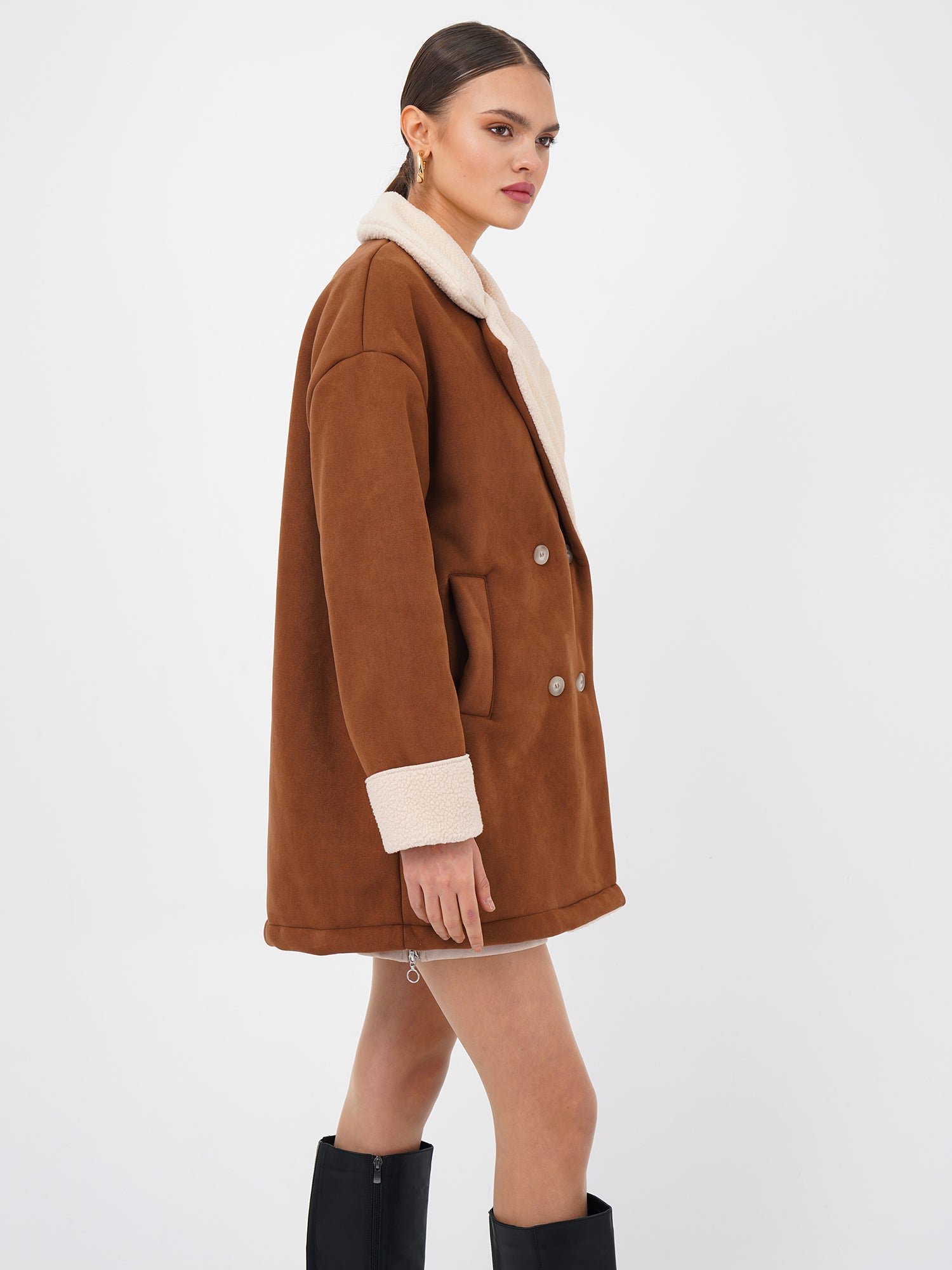 Freshlions Suede Button Coat