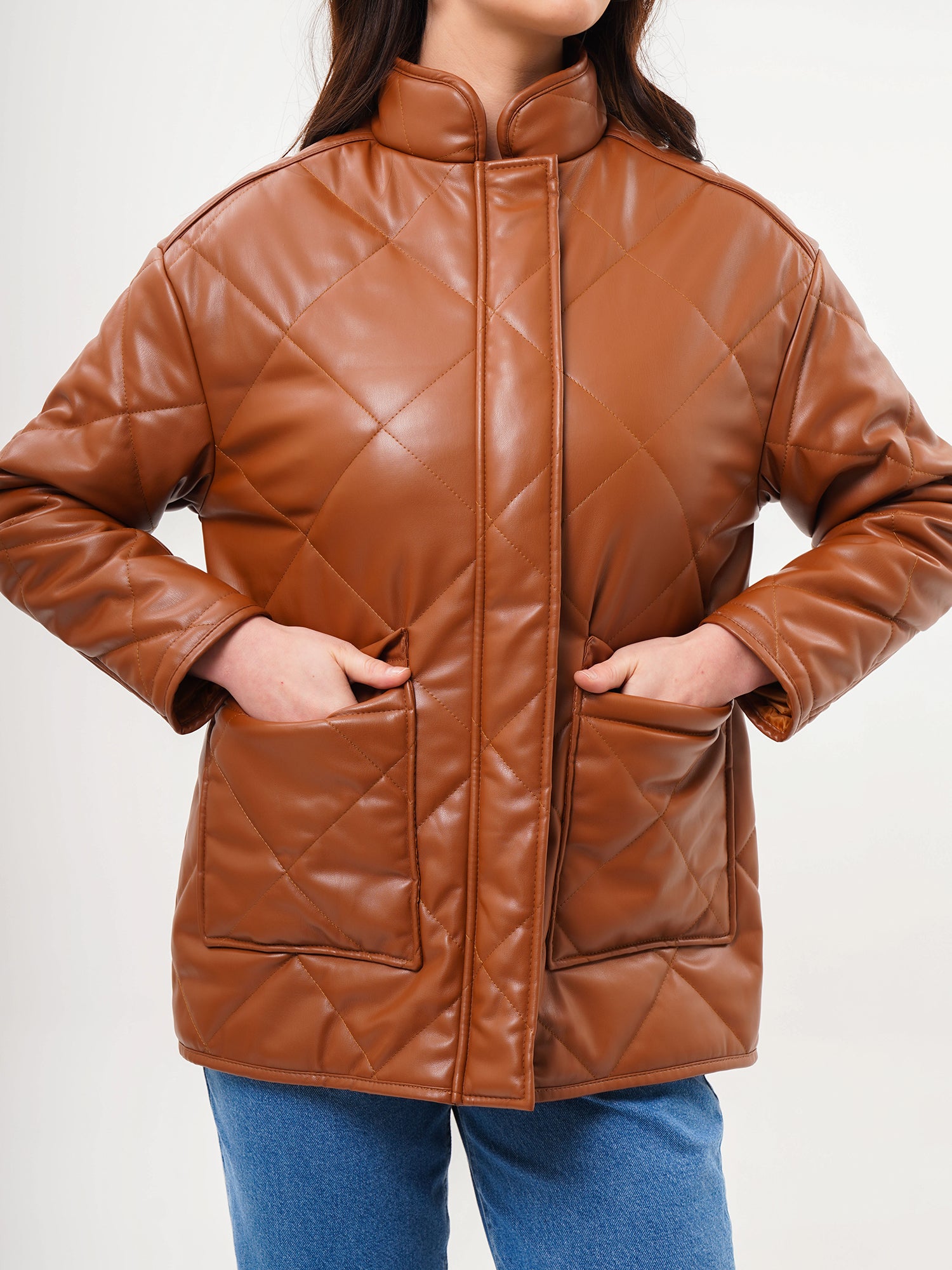 Freshlions Quilted Leather Coat