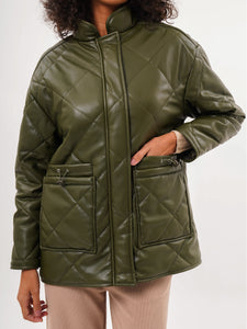 Freshlions Quilted Leather Coat