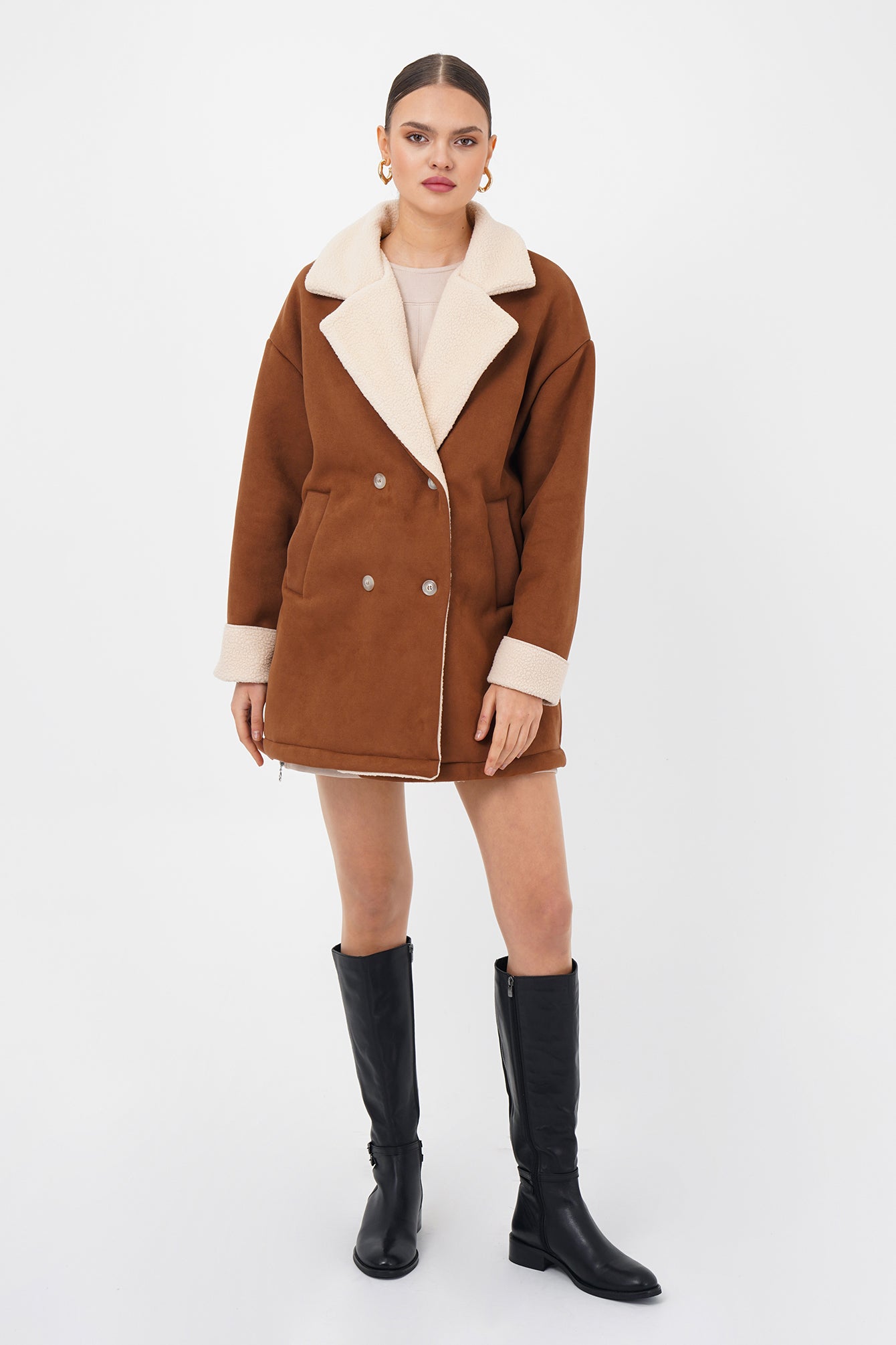 Freshlions Suede Button Coat