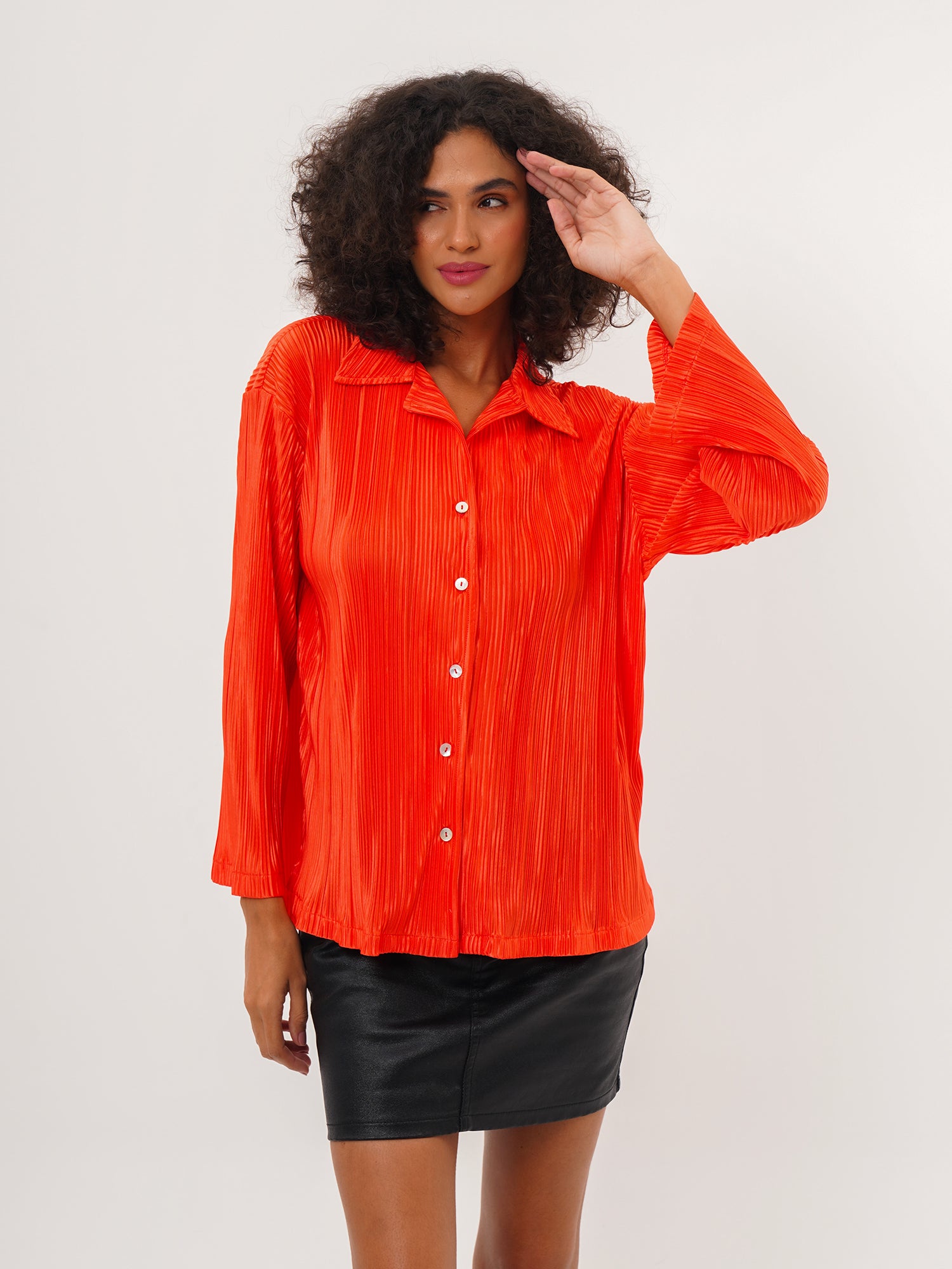 Freshlions Satin Pleated Shirt