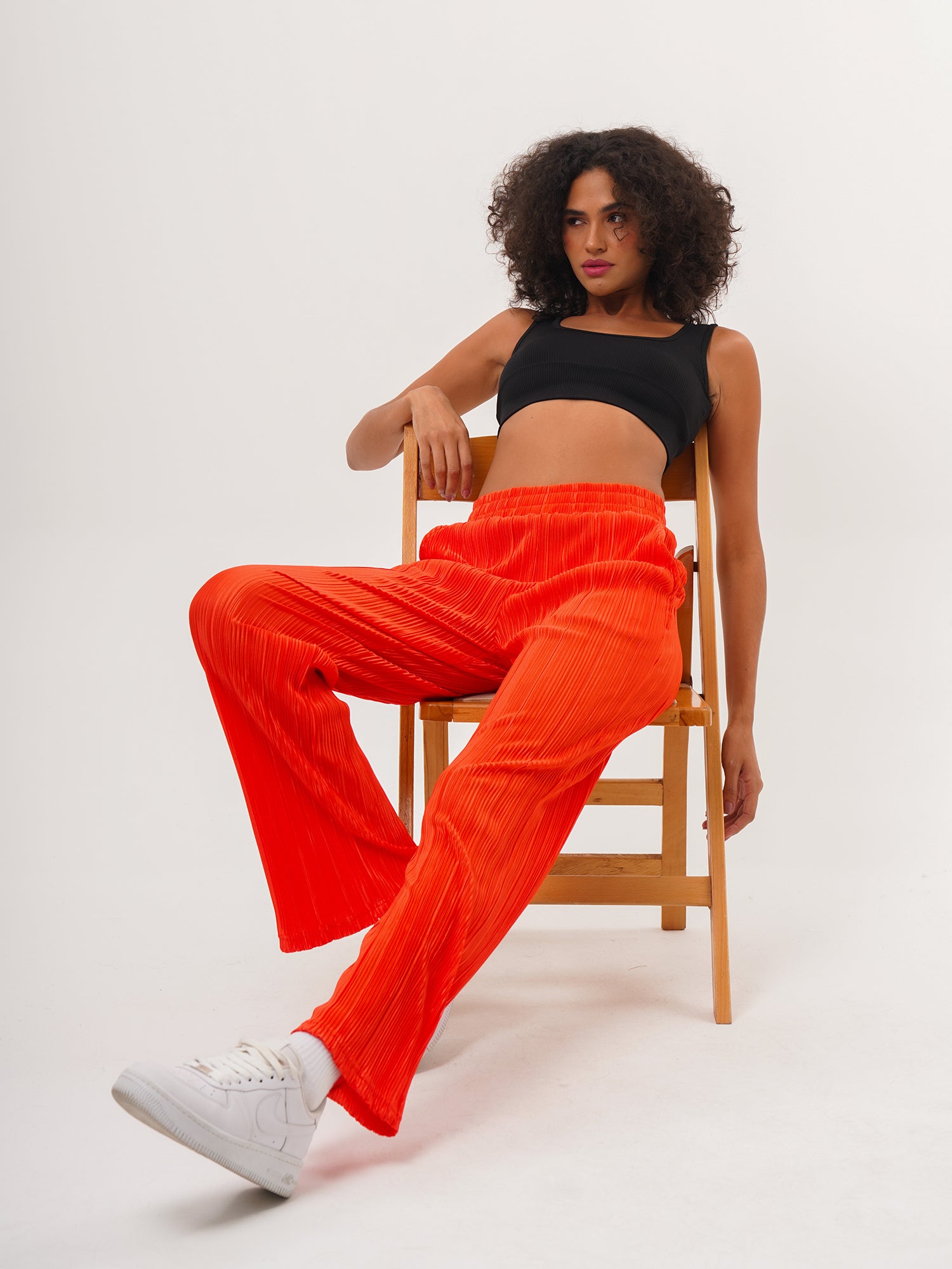 Freshlions Satin Pleated Trousers